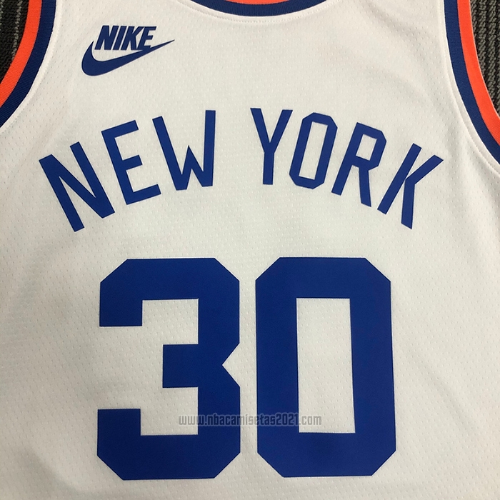 Camiseta New York Knicks Julius Randle #30 75th Anniversary Blanco